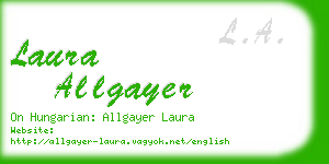 laura allgayer business card